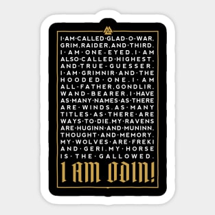 I am Odin - III Sticker